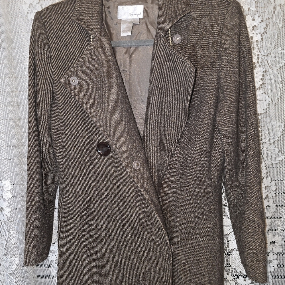 Vintage Spiegel Wool Blend Trench Coat. Womens 6P - Picture 8 of 16